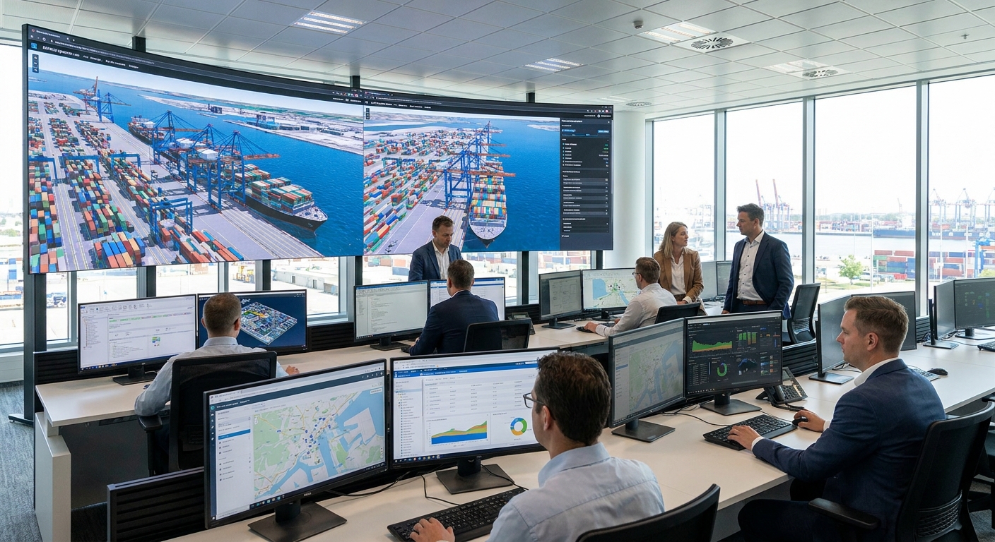Digitales Hafen-Kontrollzentrum