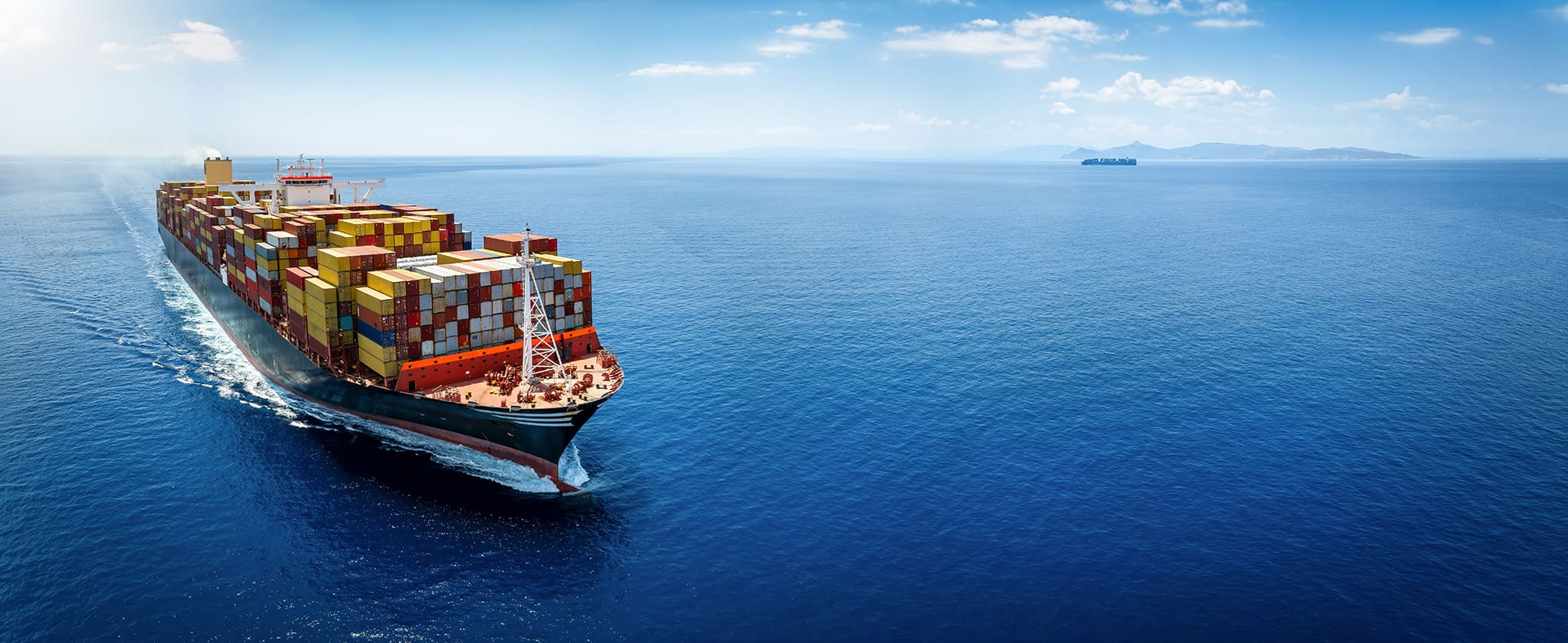 Container-Frachtschiff Maritime Logistik